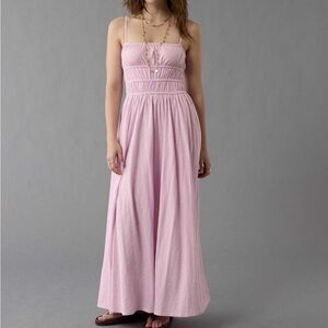 American Eagle Sunchaser Knit Smocked Bodice Midi Dress Size XXL